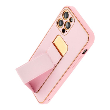 Capa iphone 14 Leather Rosa