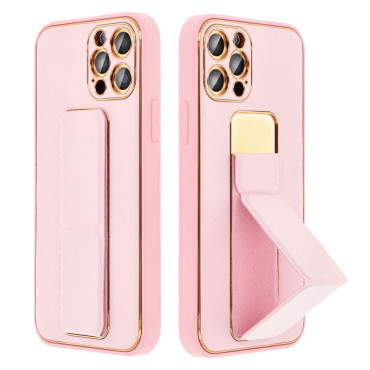 Capa iphone 14 Leather Rosa