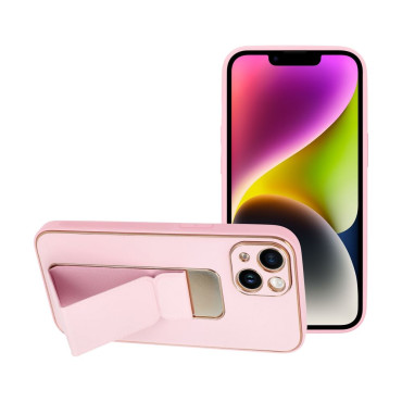 Capa iphone 14 Leather Rosa